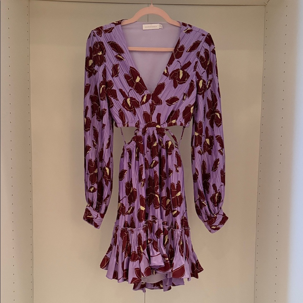Jonathan Simkhai new, cut out purple floral dress